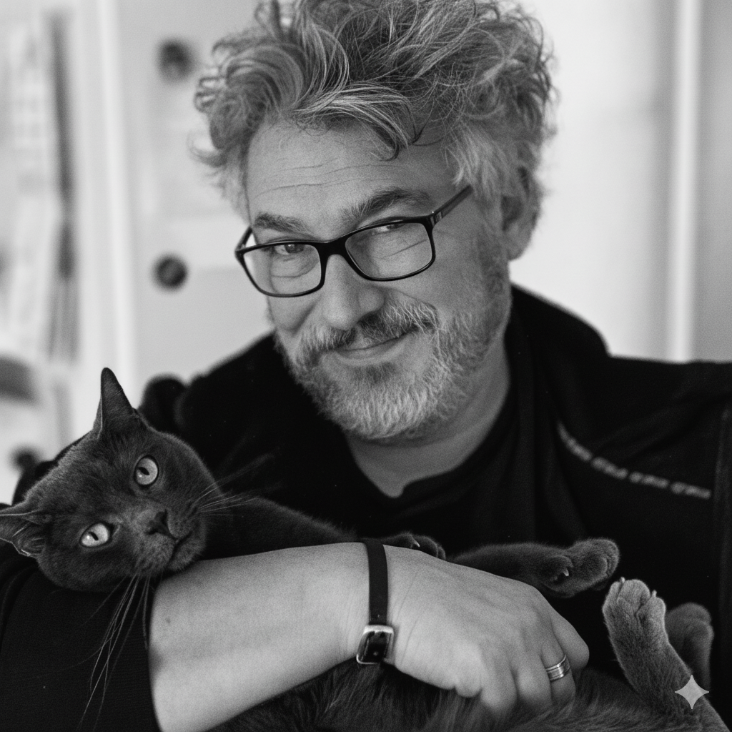 Alessio con il gatto